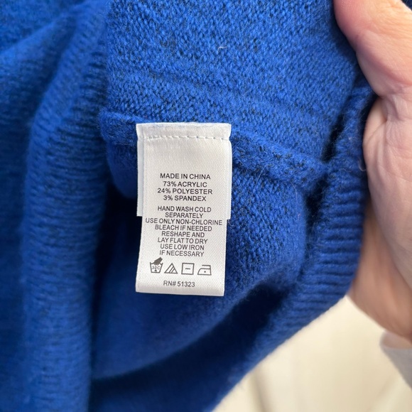 CeCe Royal Blue Turtleneck Sweater - Picture 5 of 6